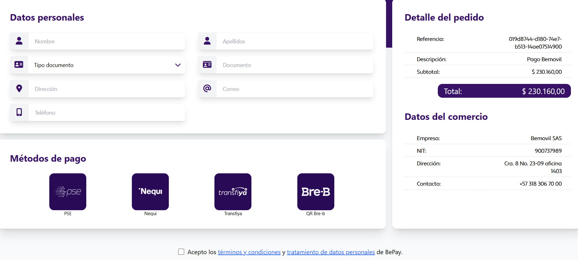 Paso 3 – Seleccionar PSE